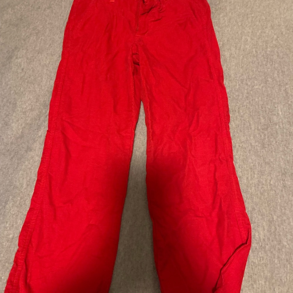 Red corduroy pants